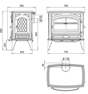 Чавунна Піч Dovre 760 WD