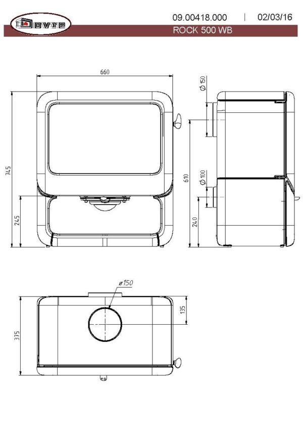 Чавунна Піч Dovre ROCK 500WB