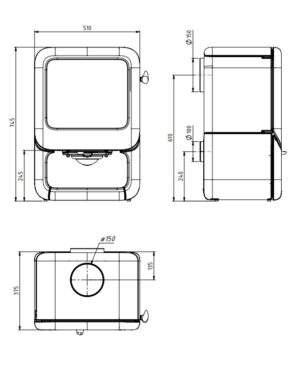 Чавунна Піч Dovre ROCK 350 E12