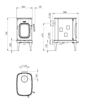 Чавуна піч Dovre Saga 107