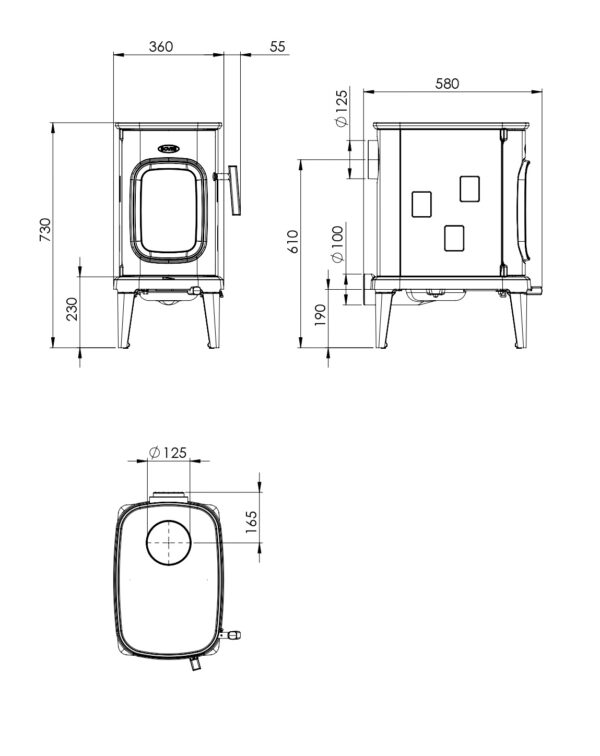 Чавуна піч Dovre Saga 107