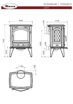 Чавунна піч Dovre 540 W