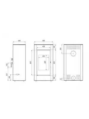 Сталева піч Defro Home SOLUM Чорний