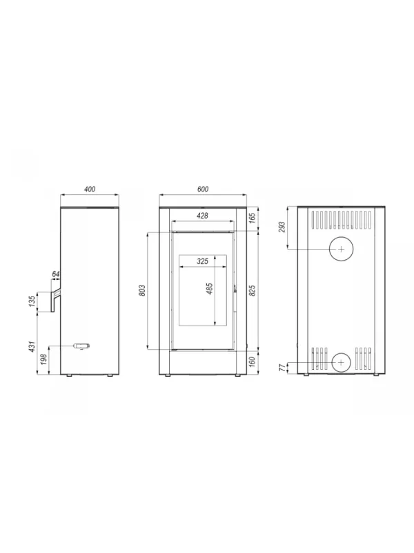 Сталева піч Defro Home SOLUM Чорний