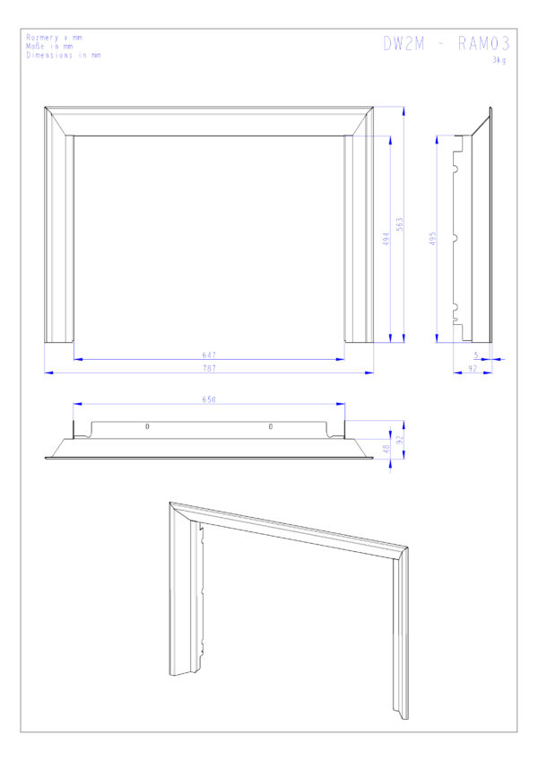 ROMOTOP – DW2M RAM03 рамка декоративна, глибока