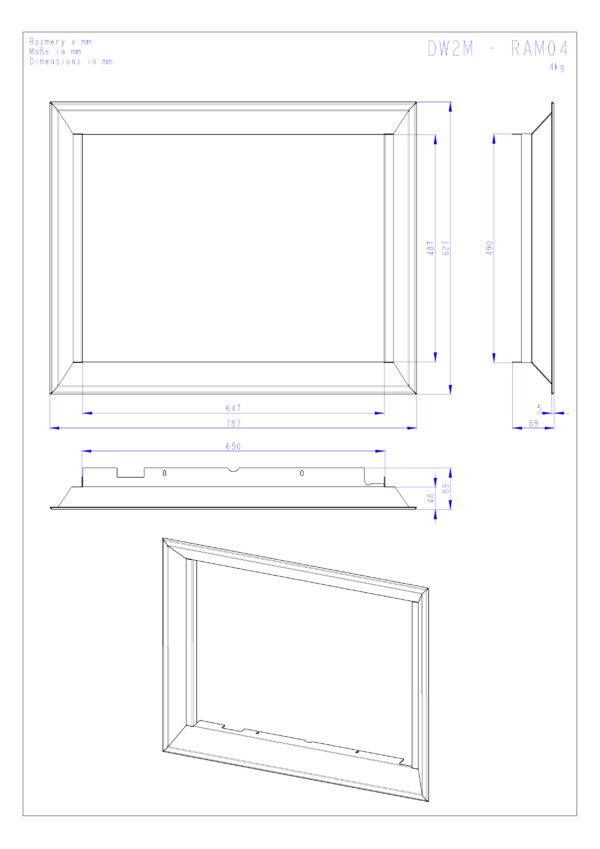 ROMOTOP – DW2M RAM04 рамка декоративна, глибока