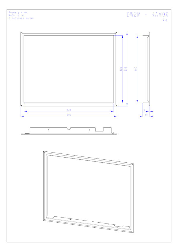 ROMOTOP – DW2M RAM06 рамка декоративна стандарт