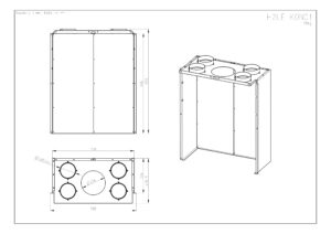 ROMOTOP – H2LE KON01 – конвекційний кожух для камінних топок HEAT 3g L 66.50.04