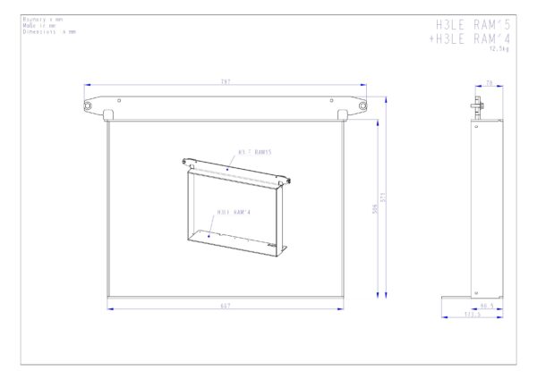 ROMOTOP – H3LE RAM15 – монтажна рама верхня основна