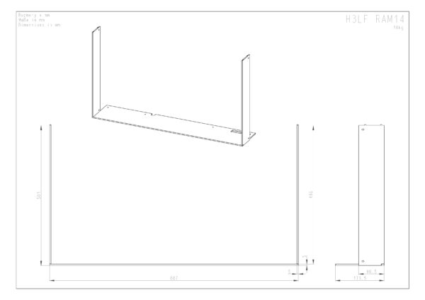 ROMOTOP – H3LF RAM14 – монтажна рама глибока