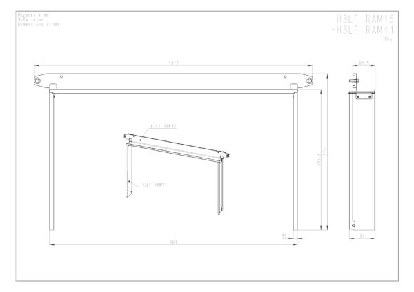 ROMOTOP – H3LF RAM15 – монтажна рама верхня основна