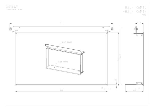 ROMOTOP – H3LF RAM15 – монтажна рама верхня основна