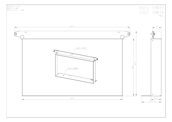 ROMOTOP – H3LF RAM15 – монтажна рама верхня основна