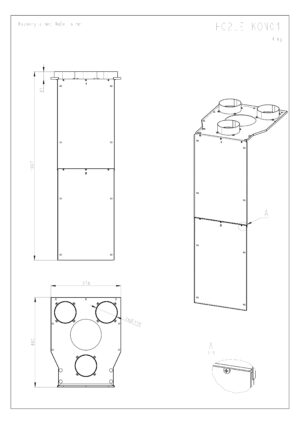 ROMOTOP – HC2LE KON01 – конвекційний кожух для камінних топок HEAT C 3g L 50.52.31.21