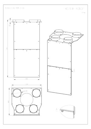 ROMOTOP – HC2LH KON01 – конвекційний кожух для камінних топок HEAT C 3g L 65.52.31.21