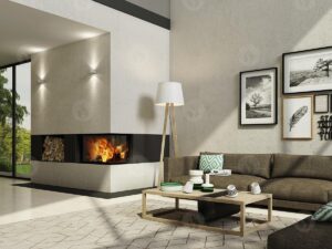 ROMOTOP – HEAT R 3g L 65.51.40.24 – кутова права камінна топка з гільйотиною