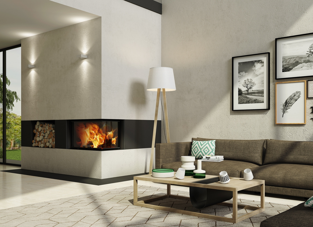 ROMOTOP – HEAT R 3g L 81.51.40.24 – кутова камінна топка з гільйотиною права