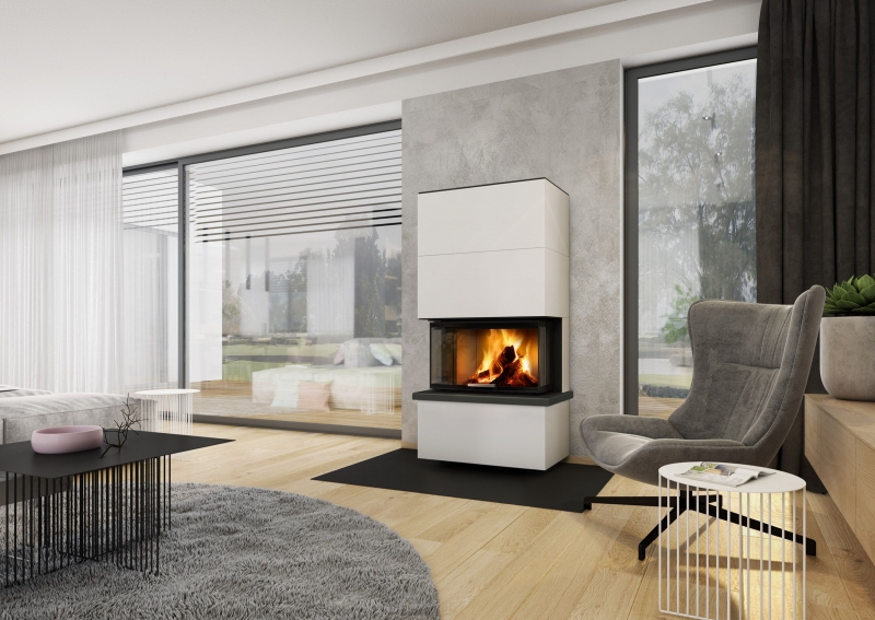 ROMOTOP – SPIRIT C2 M – тристоронній кахельний камін