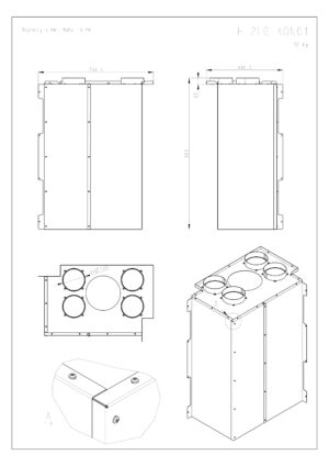 ROMOTOP – HL2LG KON01 – конвекційний кожух для камінних топок HEAT L 3g L 65.51.40.21