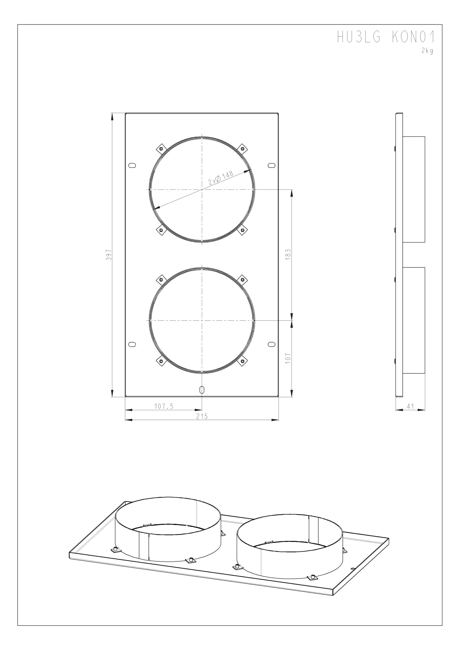 ROMOTOP – HU3LG KON01 – конвекційний кожух для камінної топки HEAT U 3g L 50.52.50.21