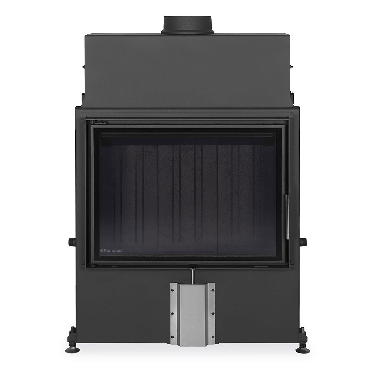 ROMOTOP – IMPRESSION 2g 80.60.01 – камінна топка, подвійне скло, темний (чорний) шамот