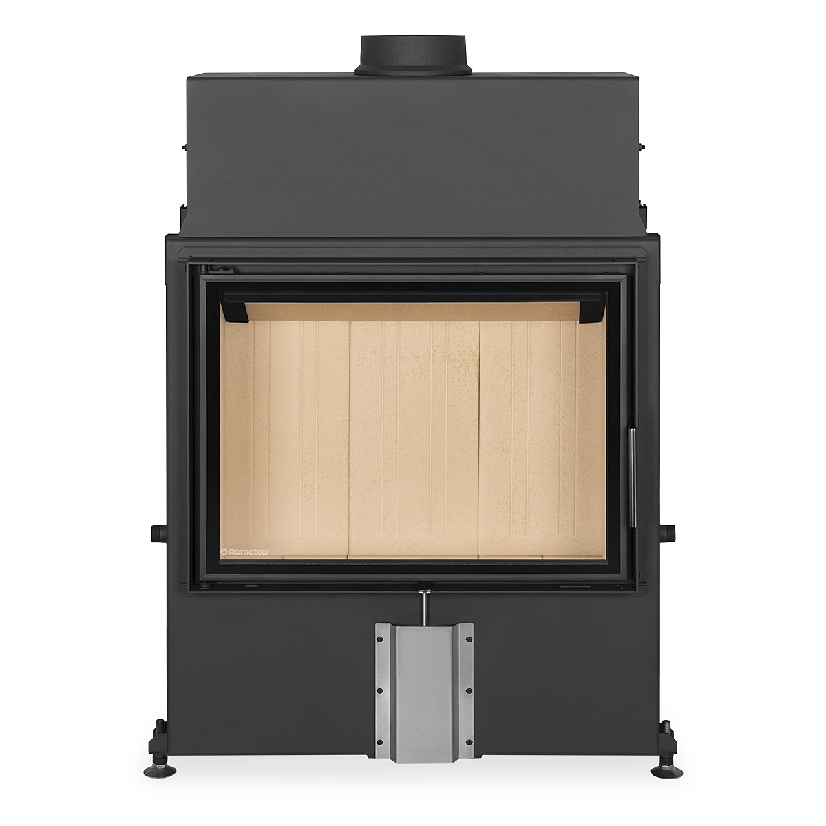 ROMOTOP – IMPRESSION 2g 80.60.01 – камінна топка пряма, подвійне скло, світлий шамот