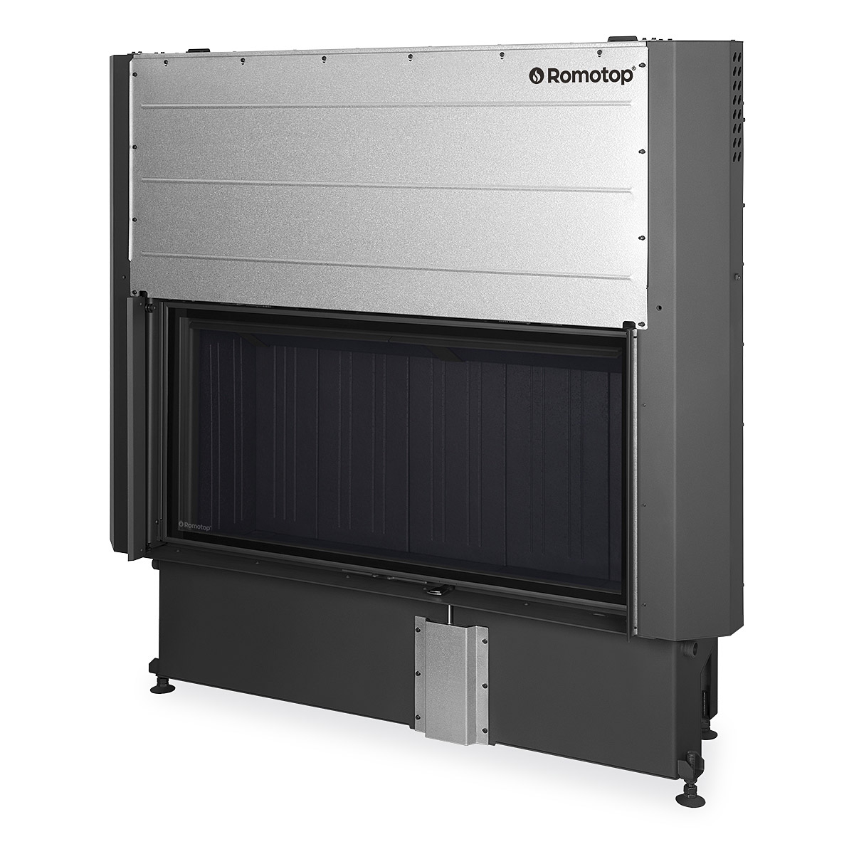 ROMOTOP – IMPRESSION 2g L 118.60.01 – камінна топка з подвійним склом, темний (чорний) шамот