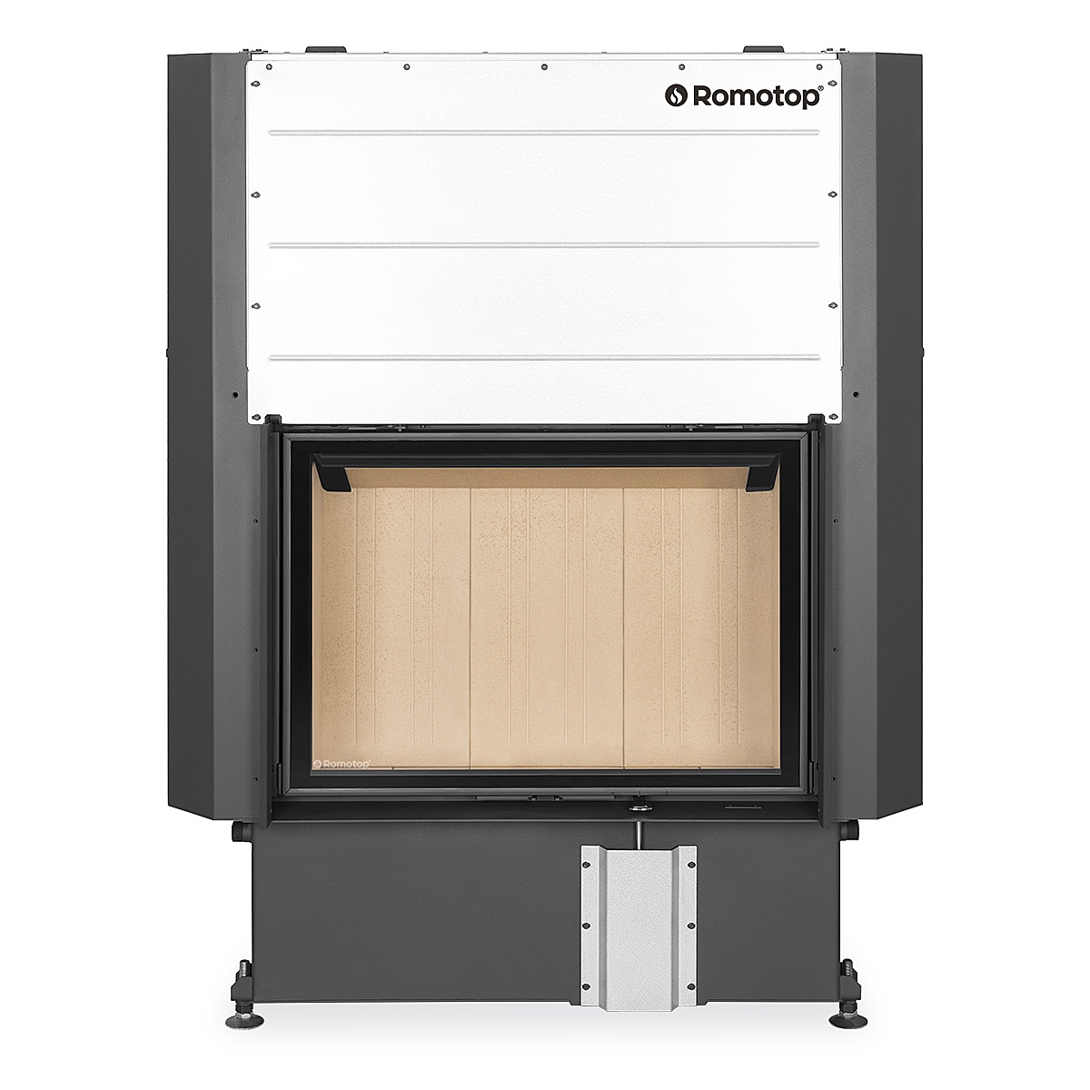 ROMOTOP – IMPRESSION 2g L 80.60.01 – камінна топка з подвійним склом, світлий шамот