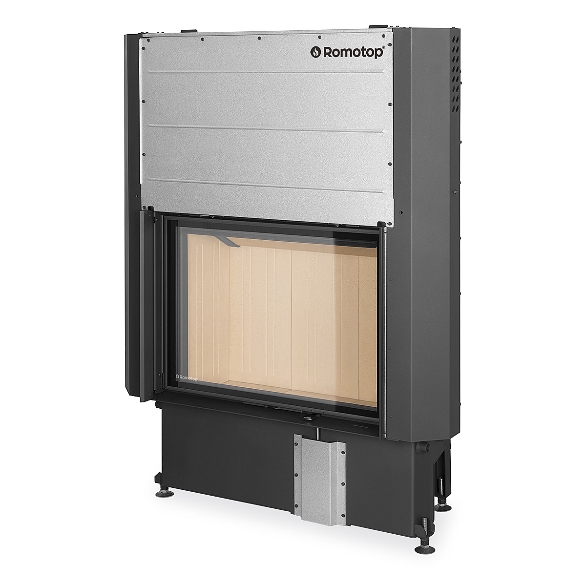 ROMOTOP – IMPRESSION 2g L 80.60.01 – камінна топка з подвійним склом, світлий шамот