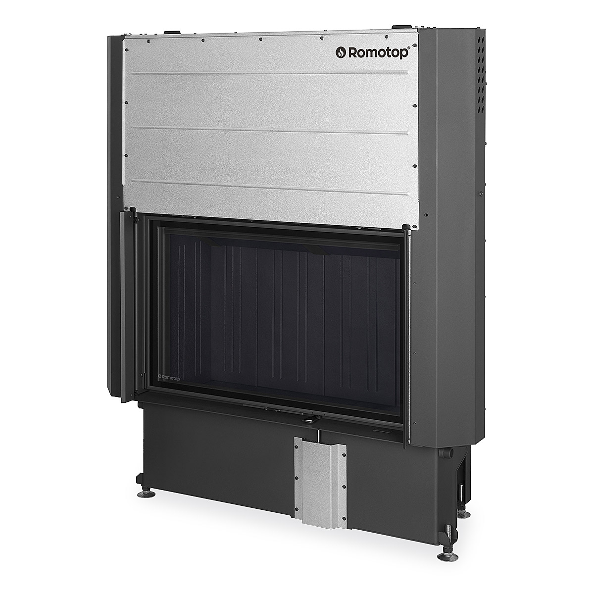 ROMOTOP – IMPRESSION 2g L 93.60.01 – камінна топка з подвійним склом, темний (чорний) шамот