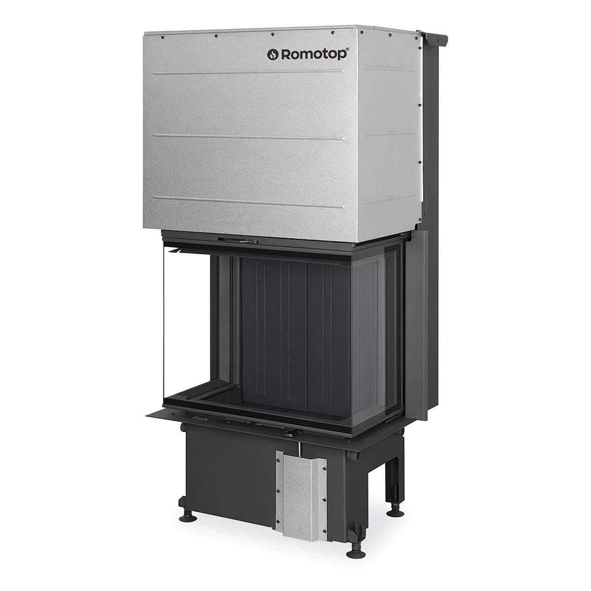 ROMOTOP – IMPRESSION C 2g L 67.61.34.21 – тристороння камінна топка, темний шамот