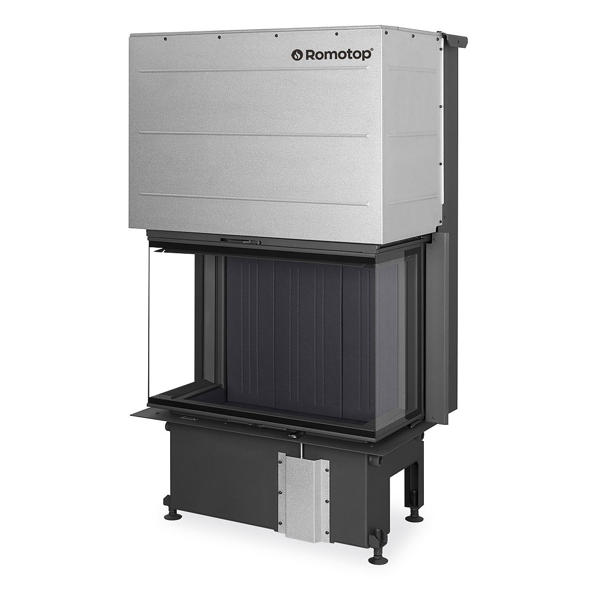 ROMOTOP – IMPRESSION C 2g L 80.61.34.21 – тристороння камінна топка, темний шамот