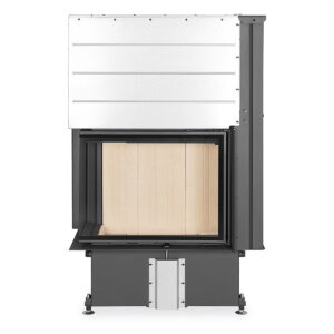 ROMOTOP – IMPRESSION L 2g L 71.60.34.21 – кутова камінна топка з гільйотиною, світлий шамот