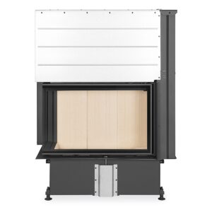 ROMOTOP – IMPRESSION L 2g L 83.60.34.21 – кутова камінна топка з гільйотиною, світлий шамот
