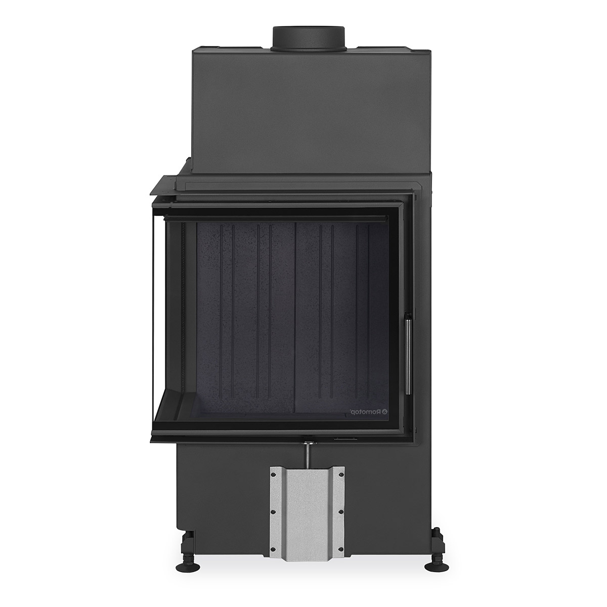 ROMOTOP – IMPRESSION L 2g S 58.60.34.21 – кутова камінна топка, бічне відкривання, темний шамот