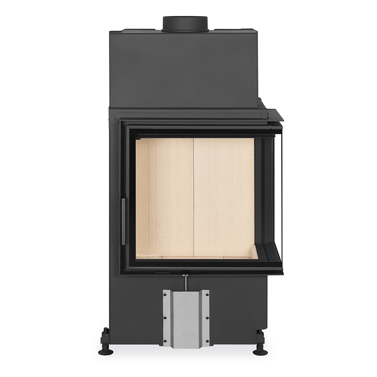 ROMOTOP – IMPRESSION R 2g S 58.60.34.21 – кутова камінна топка, бічне відкривання, світлий шамот
