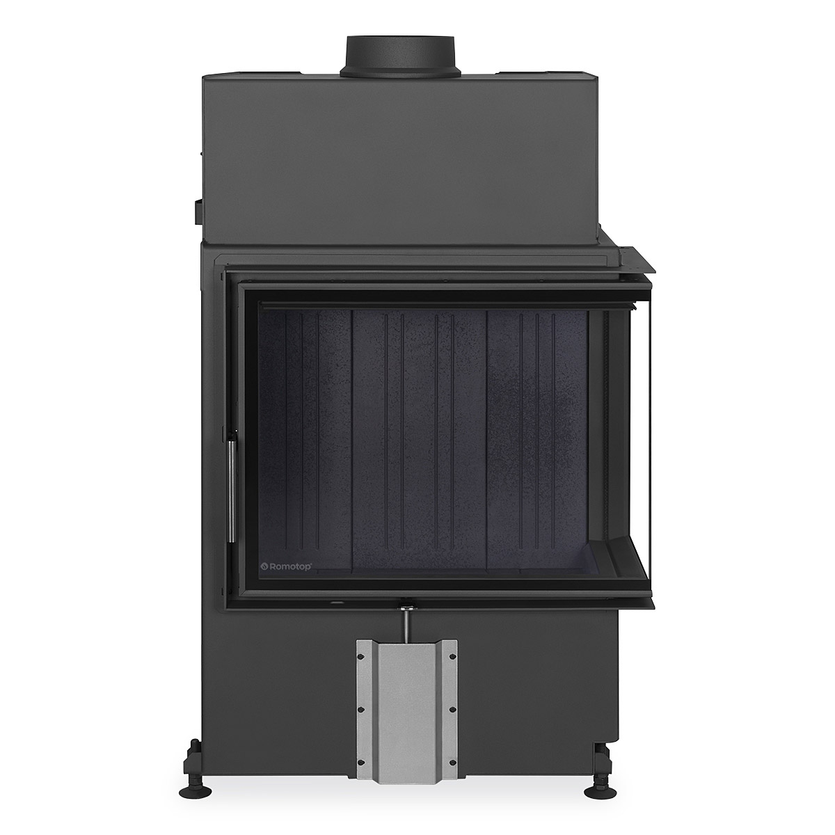 ROMOTOP – IMPRESSION R 2g S 71.60.34.21 – кутова камінна топка, бічне відкривання, темний шамот