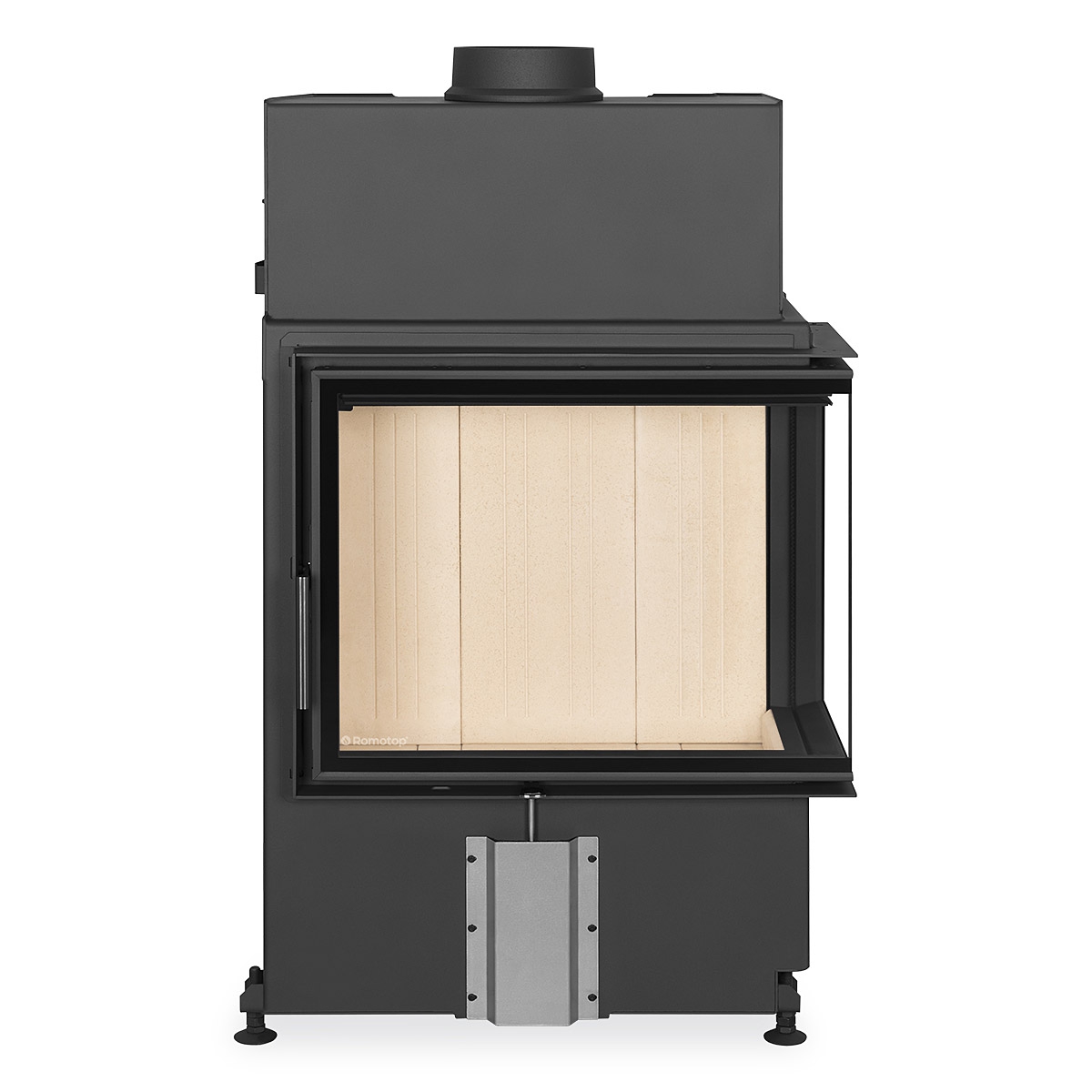 ROMOTOP – IMPRESSION R 2g S 71.60.34.21 – кутова камінна топка, бічне відкривання, світлий шамот