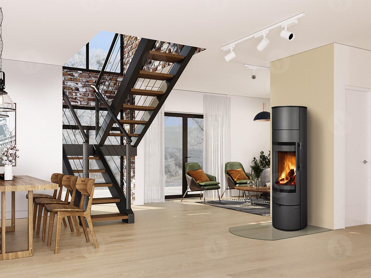 ROMOTOP – LUANCO N 03 AKUM листовий метал – кругла акумуляційна піч-камін