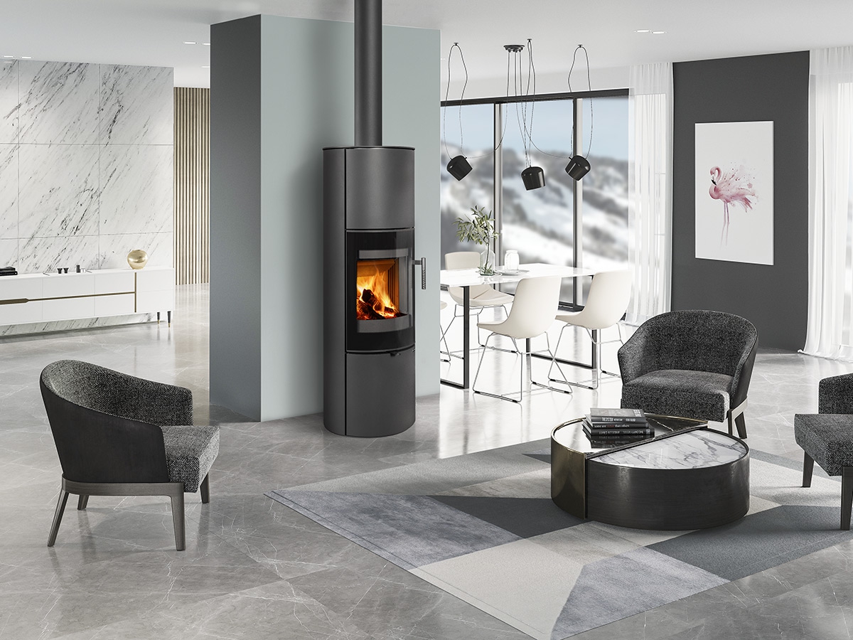 ROMOTOP – LUGANO 03 A метал – піч камін під акумуляцію