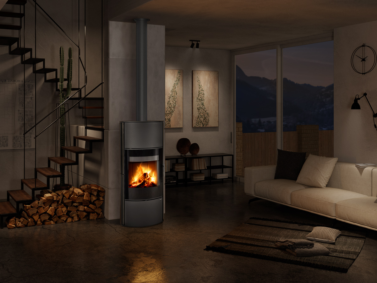 ROMOTOP – SONE G 05 A гладка кераміка – акумуляційна піч-камін