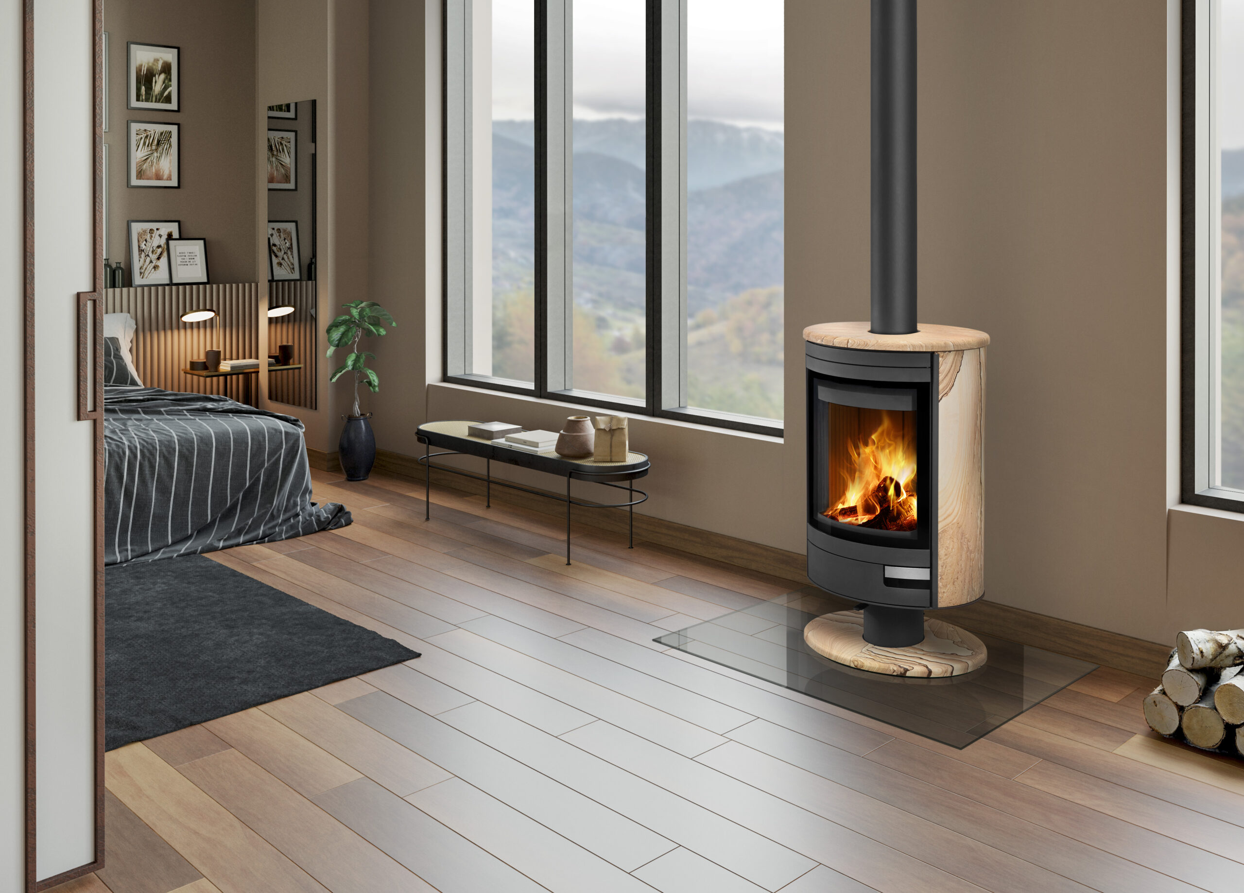 ROMOTOP – STROMBOLI N 04 пісковик – поворотна камінна піч на ніжці