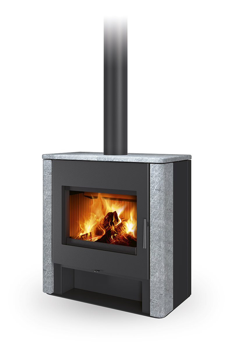 ROMOTOP – TELDE 20 камінь – піч з теплообмінником, подвійне скло