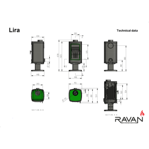 Чавунна пічка Ravan Lira