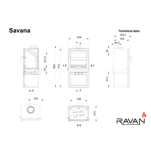 Чавунна пічка Ravan Savana