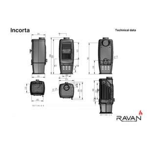 Чавунна пічка Ravan Incorta Pro