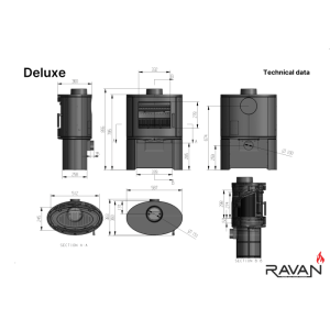 Чавунна пічка Ravan Deluxe