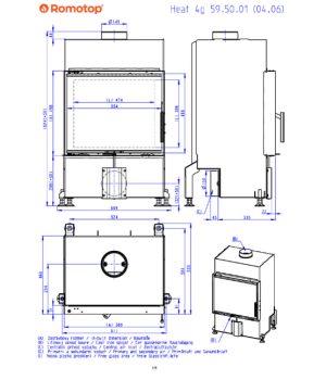 HEAT 4g 59.50.04 – сталева камінна топка пряма