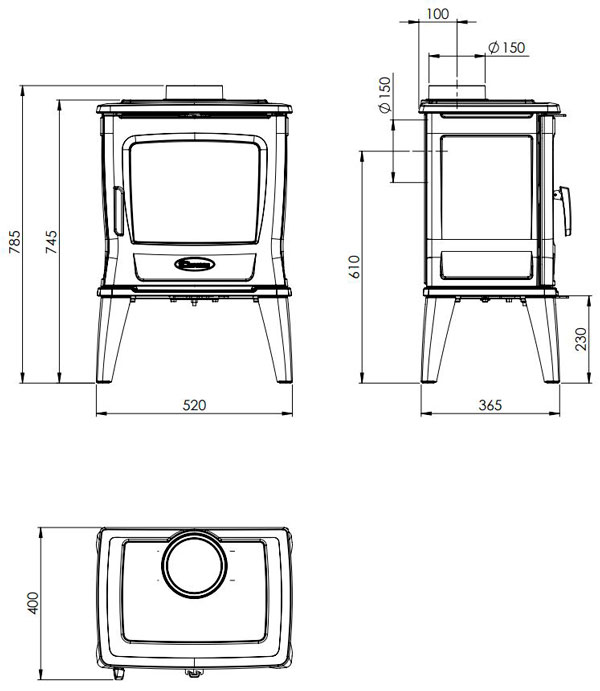 Піч Dovre TAI 35 WT, 6,5 кВт