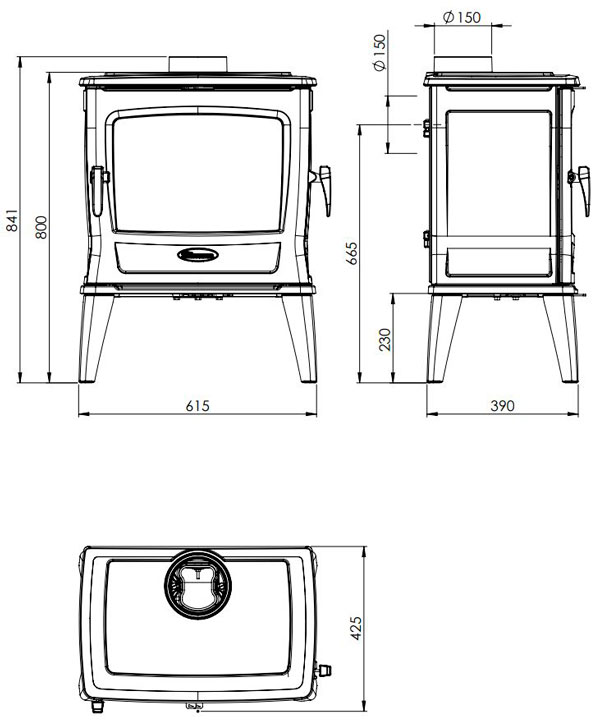 Піч Dovre TAI 45 WD, 9 кВт